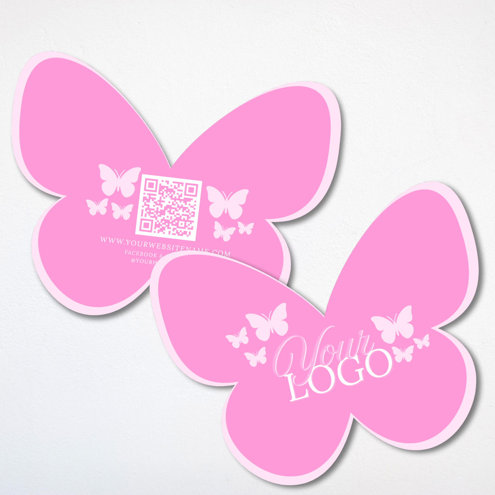 Butterfly Shaped Business Cards - Any Shape Business Cards - Laminated - Double Sided - up to 3.15 inches in size