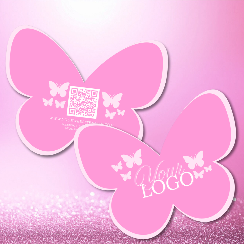Butterfly Shaped Business Cards - Any Shape Business Cards - Laminated - Double Sided - up to 3.15 inches in size