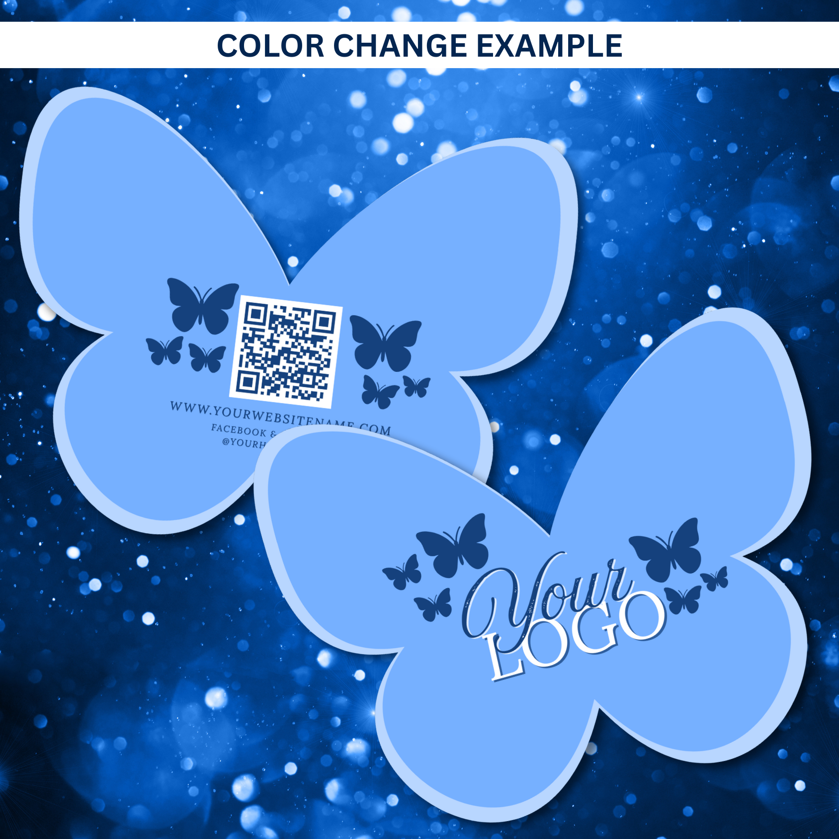 Butterfly Shaped Business Cards - Any Shape Business Cards - Laminated - Double Sided - up to 3.15 inches in size