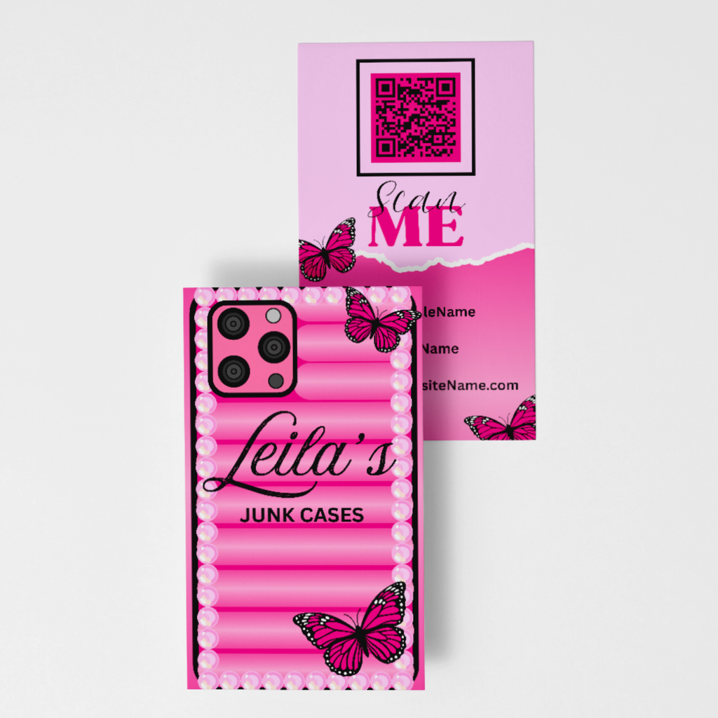 Junk Phone Case Business Card Theme - Double Sided Glossy, 15pt., Full Color, Round Edge Option - Leilas Junk Cases - 2112325