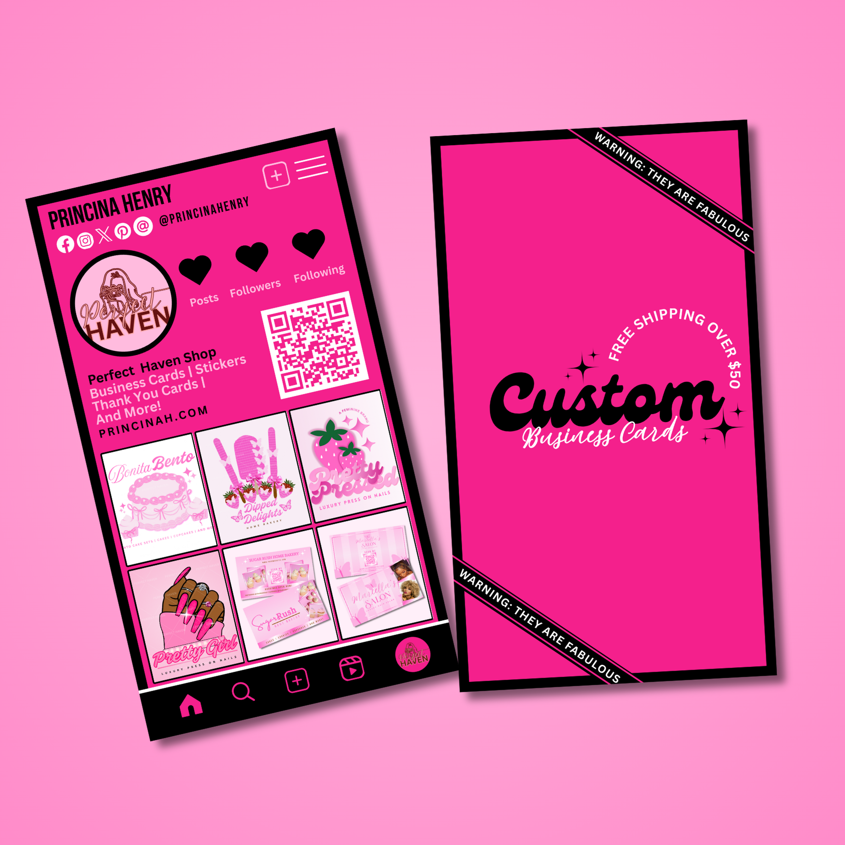 CUSTOM Design Business Cards - Double Sided Glossy, 15pt., Full Color, Round Edge Option - 1112325