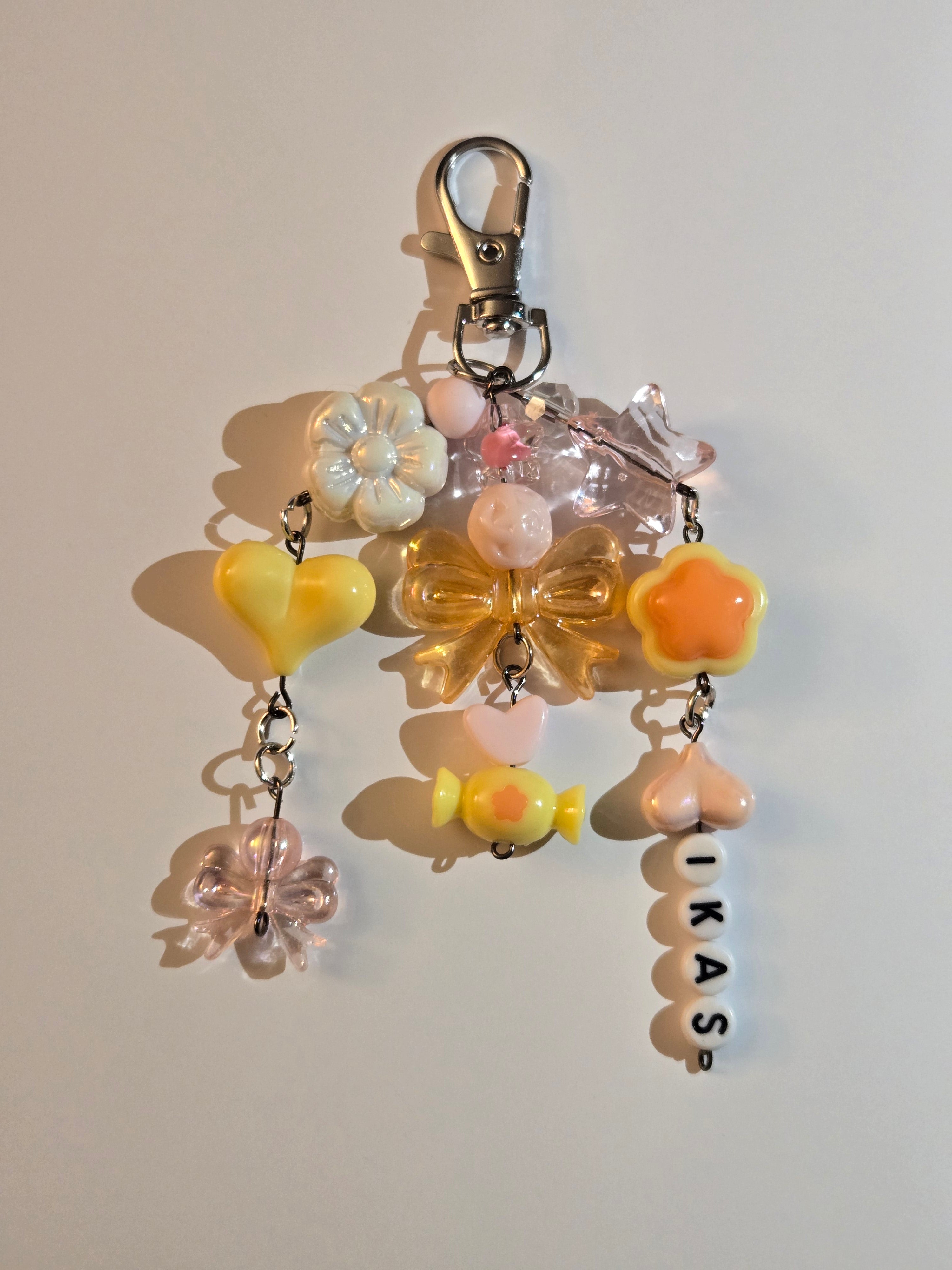 Custom Beaded Keychain with Name for Bags & Ita Bags