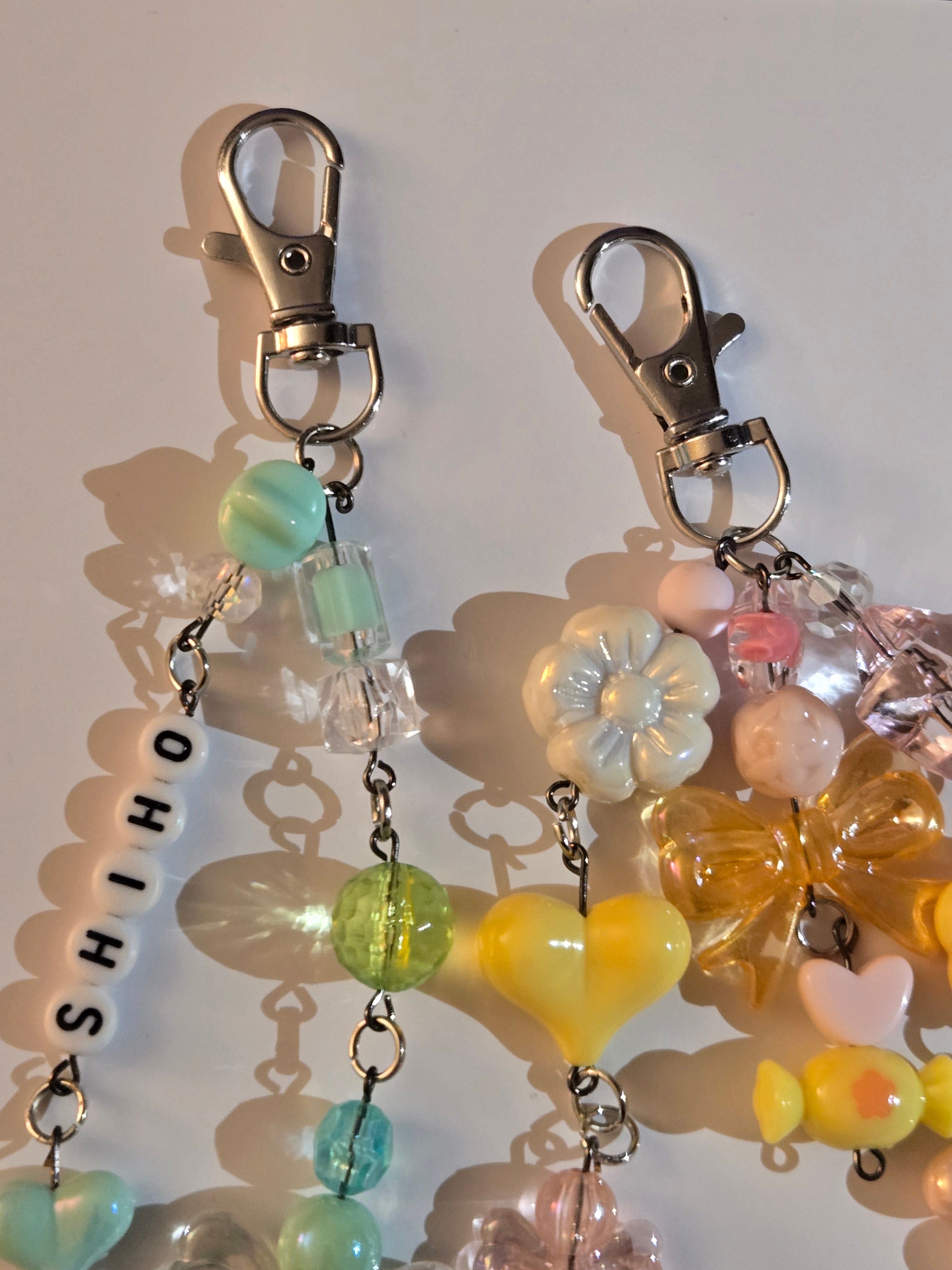 Custom Beaded Keychain with Name for Bags & Ita Bags